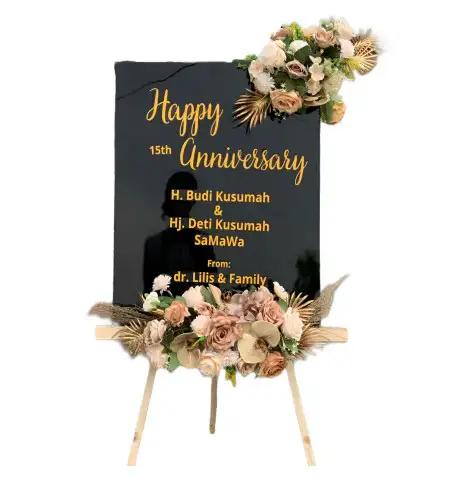 Papan Bunga Akrilik Wedding Venue Gunung Putri